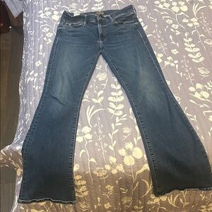 MOTHER Classic Blue Wide Leg Jeans